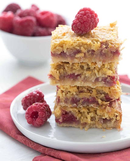 Keto Raspberry Coconut Bars