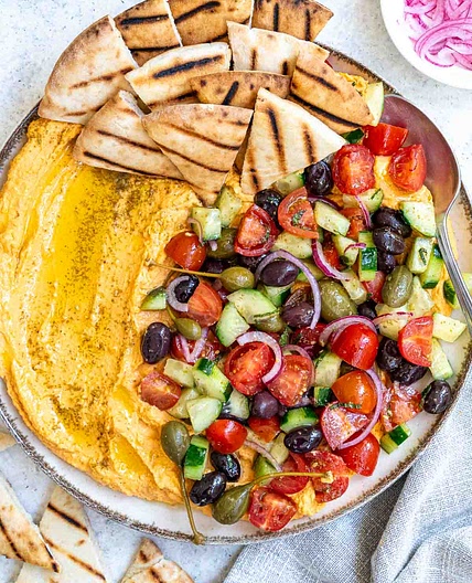 Mediterranean Loaded Hummus