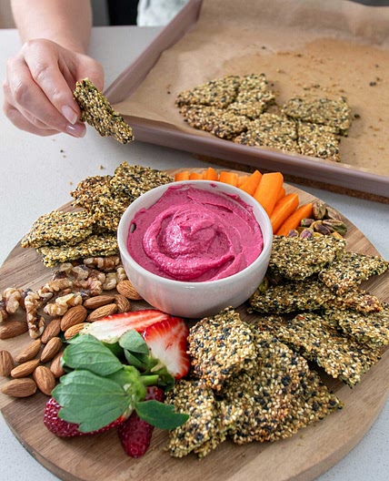 Homemade Healthy Pumpkin Seed Crackers