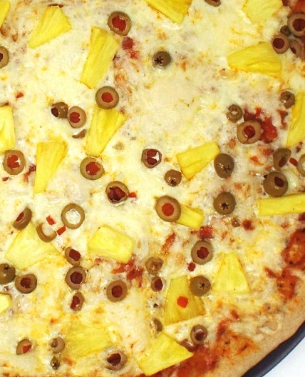 Zesty Pineapple and Green Olive Pizza