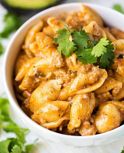 Instant Pot Cheesy Taco Pasta