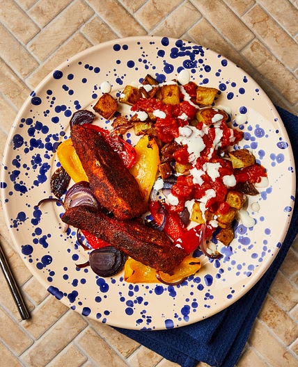 Smoky Spanish-Style Chicken With Patatas Bravas