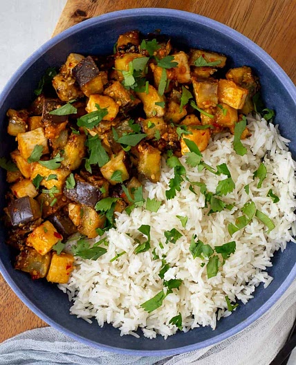 Szechuan Tofu and Eggplant