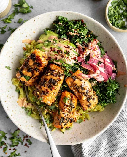 Cilantro Salmon Nourish Bowls