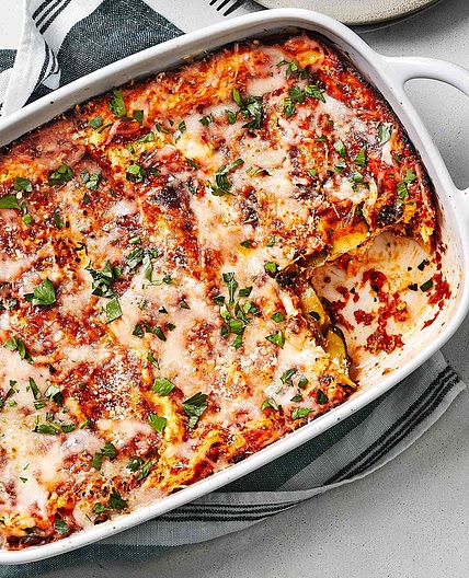 Cheesy Spinach-Zucchini Lasagna