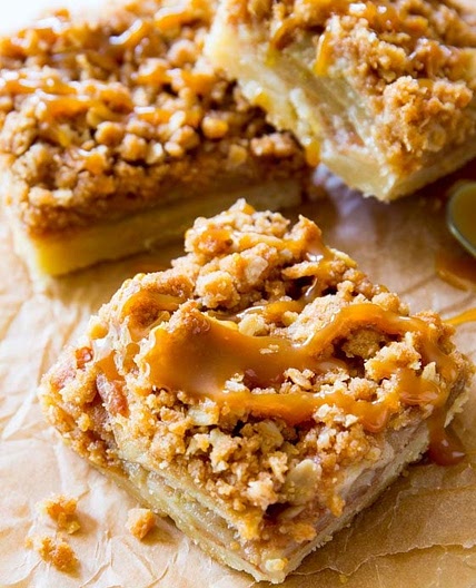 Salted Caramel Apple Pie Bars