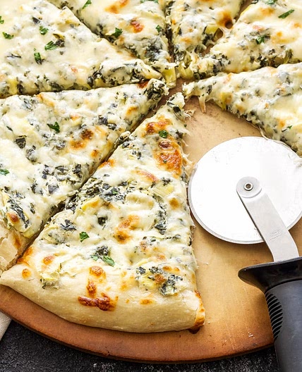 Spinach and Artichoke Dip Pizza