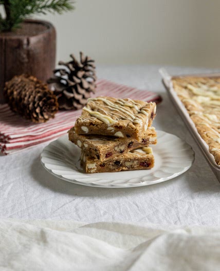 Cranberry White Chocolate Blondies