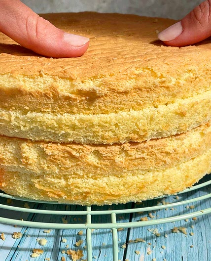 The BEST Sponge Cake (moist & fluffy!)