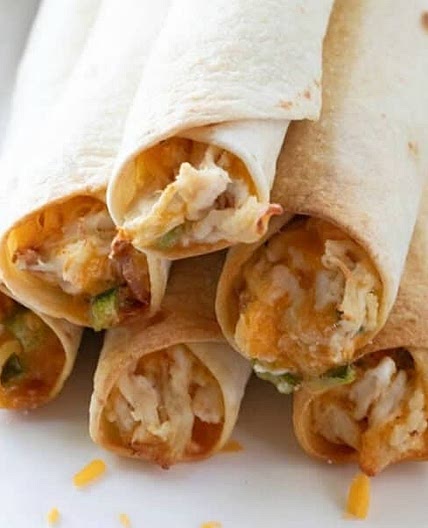 Jalapeno Popper Chicken Taquitos