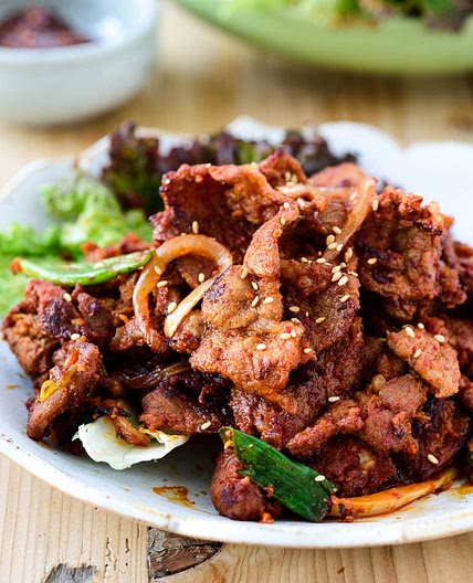 Jeyuk Bokkeum (or Spicy Pork Bulgogi)