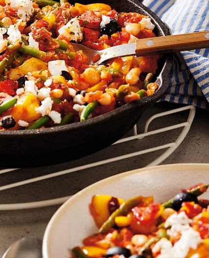 Rustikale griechische Bauernpfanne