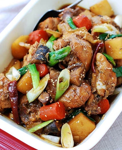 Slow Cooker Dakjjim (Korean Braised Chicken)