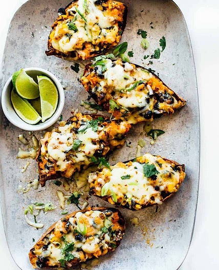 Healthy Chipotle Sweet Potato Skins