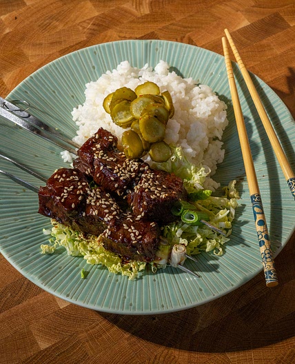 Beef Kushiyaki (Japanese Skewers)