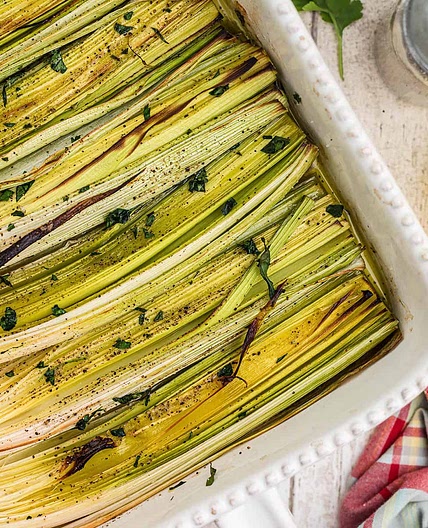Oven Roasted Leeks