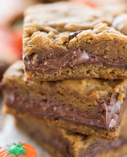 Pumpkin Nutella Cookie Bars Recipe