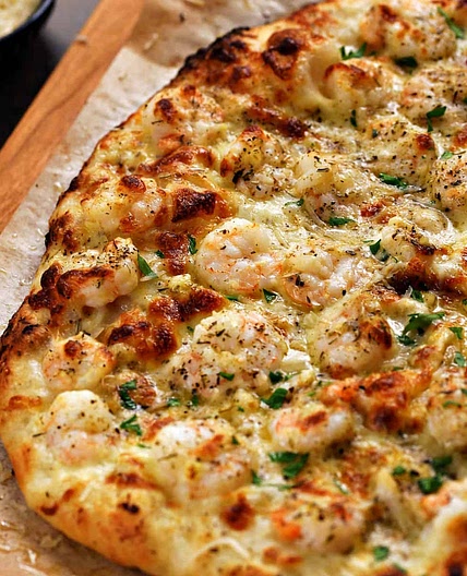 Shrimp Scampi Pizza