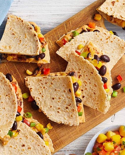Chipotle Hummus Quesadillas