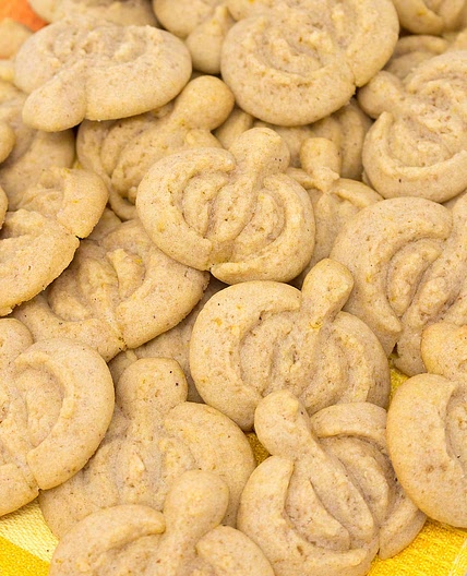 Pumpkin Spritz Cookies
