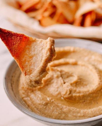 Two Kinds of Pita Chips & Homemade Hummus