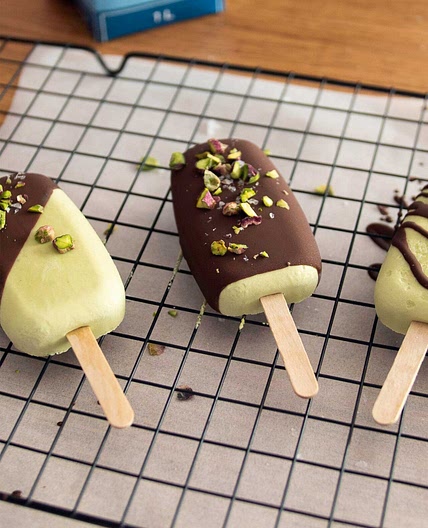 Pistachio Ice Cream Bars