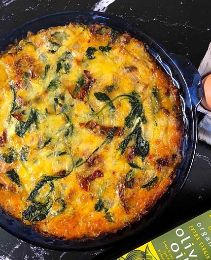 High Protein Crustless Quiche (Keto Frittata Recipe)