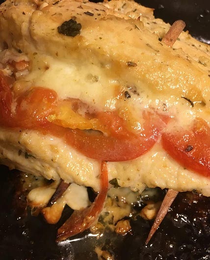 Stuffed Tomato Basil Chicken