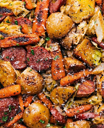 One Pan Cabbage, Potatoes, and Sausage