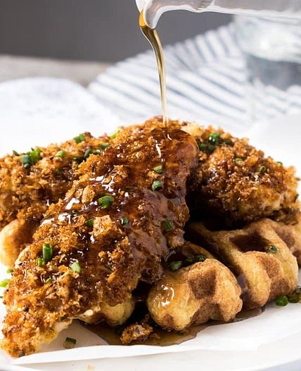Keto 'Fried' Chicken and Waffles