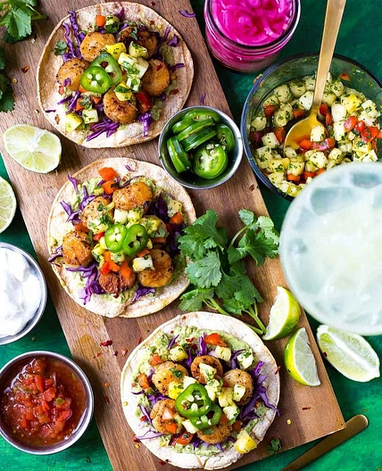Seared Scallop Tacos with Pineapple Salsa
