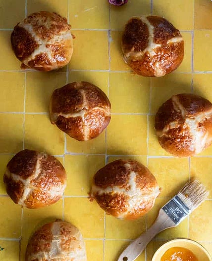 Homemade Cheese and Marmite Hot Cross Buns Recipe