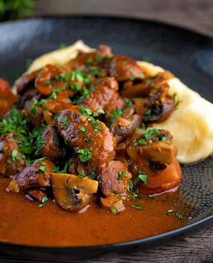 Wild Boar Stew Recipe with Mushrooms