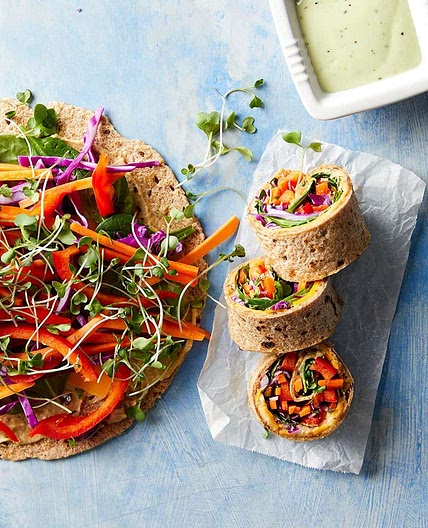 Rainbow Veggie Wraps