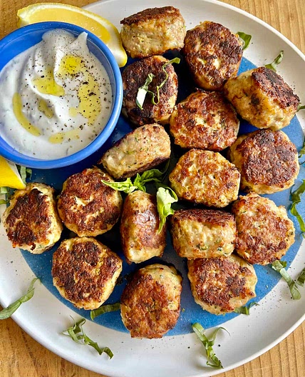 Cheesy Zucchini Chicken Meatballs