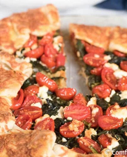 Savory Spinach and Cherry Tomato Galette