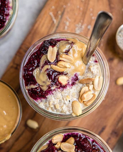 PB&J Overnight Oats