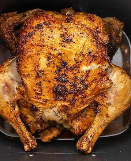 Juicy Air Fryer Whole Chicken with Crispy Skin
