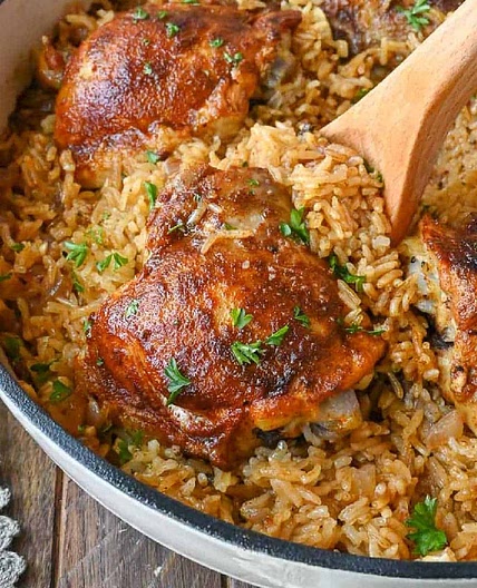 Paprika Chicken and Rice Bake