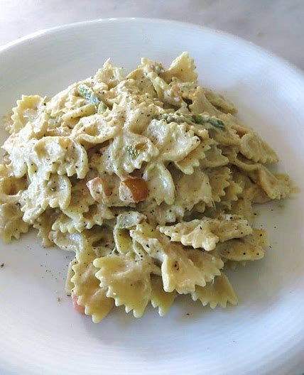 Farfalle ricotta e carciofi