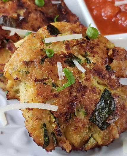 Crispy Chicken Zucchini Fritters