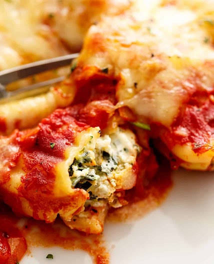 Spinach Ricotta Manicotti