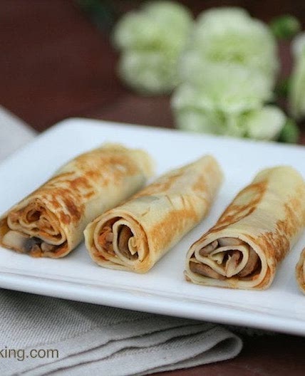 Cabbage and Mushroom Crepes