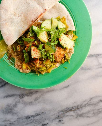 Eggplant and Cabbage Pitas