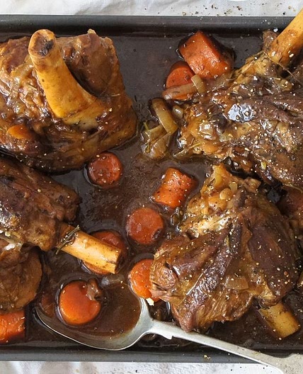 Lamb Shanks in a Rich Gravy Broth recipe