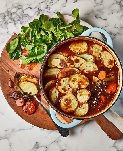 All-In-One Hearty Mushroom & Lentil Pie With Dressed Salad