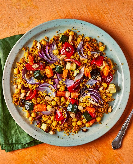 Chunky Roast Veg With Jewelled Couscous