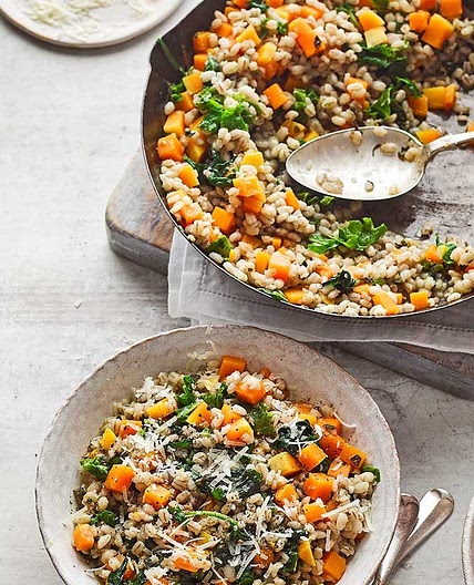 Speedy butternut squash barley ‘risotto’