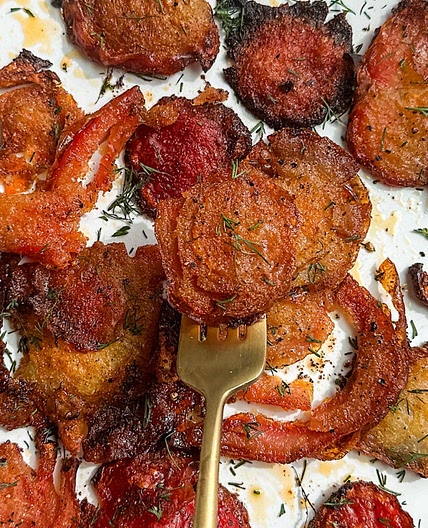 Crispy Baked Smashed Beets