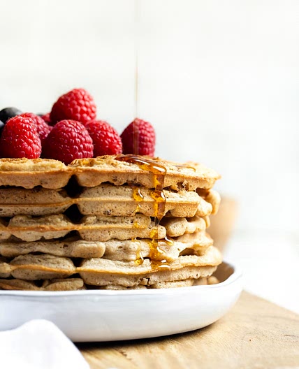 Vegan Vanilla Cake Waffles